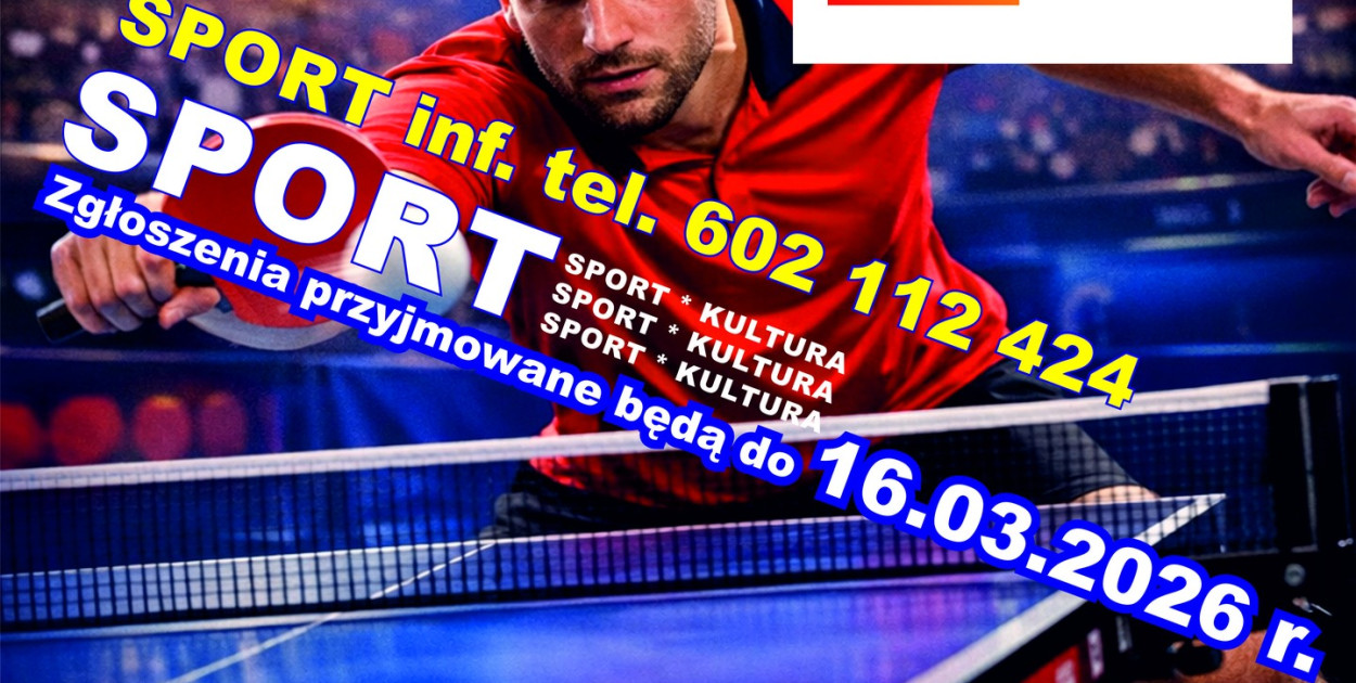 V Otwarte Mistrzostwa Kolna w Tenisie Stołowym (plakat)