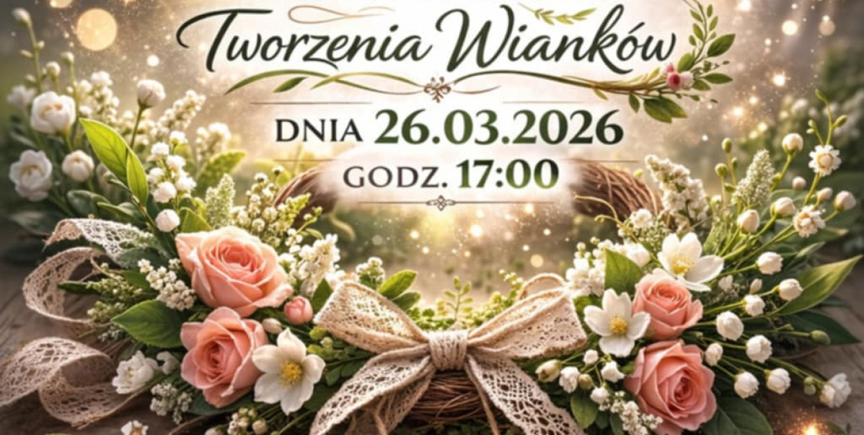 Warsztaty w Kolnie: Tworzenie wianków (plakat)