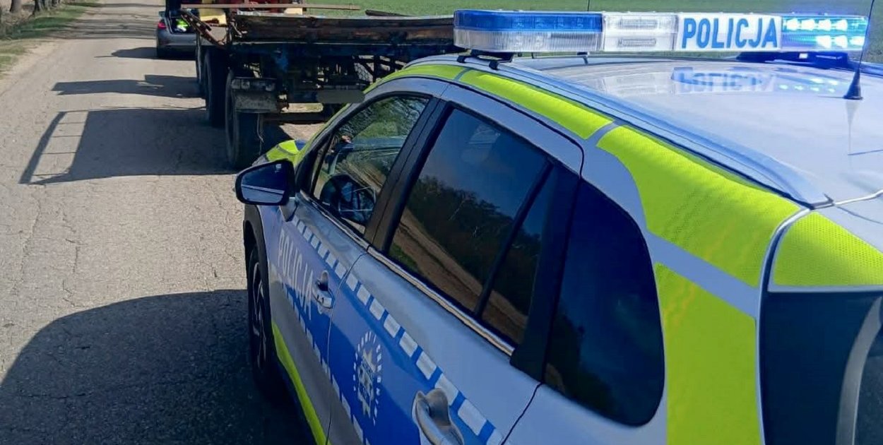 Pijany traktorzysta zatrzymany przez policjantów